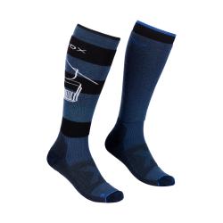 ponoky ORTOVOX FREE RIDE LONG SOCKS M PETROL BLUE